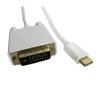 Qoltec Kabel DisplayPort Alternate mode | USB 3.1 typC męski / DVI     męski | 4Kx2K | 1m